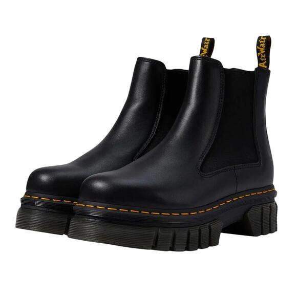 Dr. Martens Womens Audrick Chelsea Boot US 12 EU 45 Black Leather EUC - Picture 2 of 14